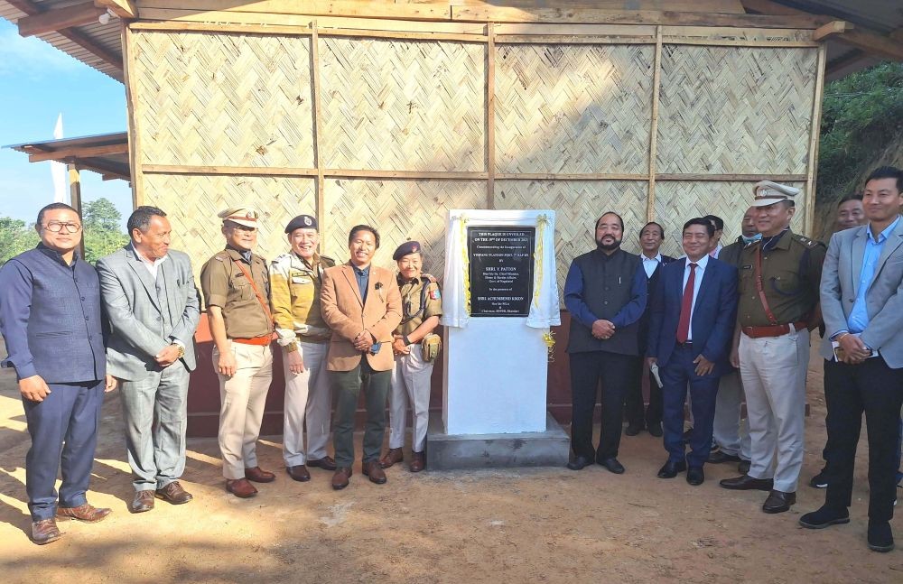 Dy CM Y Patton, MLA Achumbemo Kikon and other officials during the inauguration of Yimpang Platoon Post, 7th NAP Bn under Bhandari sub-division on December 19. (Morung Photo)
